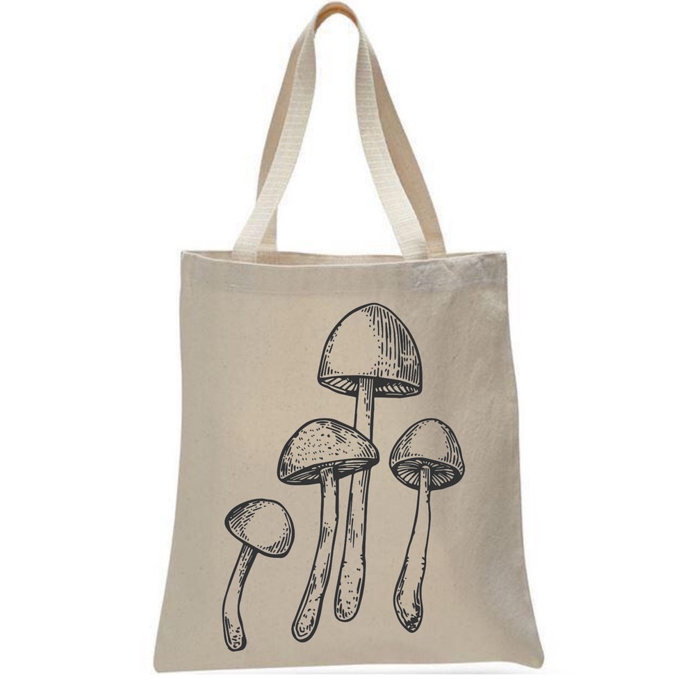 Mushroom Canvas Tote Bag